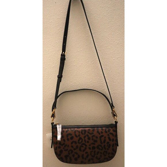 Fossil ZB11098234 Jolie Small Black/Leopard Print Crossbody/Shoulder Bag - Picture 10 of 16